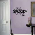 Vinyl Wall Art Decal - Spooky - Fun Spiderweb Eyes Halloween Seasonal Decoration Sticker - Teens Adults Indoor Outdoor Wall Door Window Living Room Office Decor 2