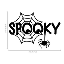 Vinyl Wall Art Decal - Spooky - Fun Spiderweb Eyes Halloween Seasonal Decoration Sticker - Teens Adults Indoor Outdoor Wall Door Window Living Room Office Decor 4