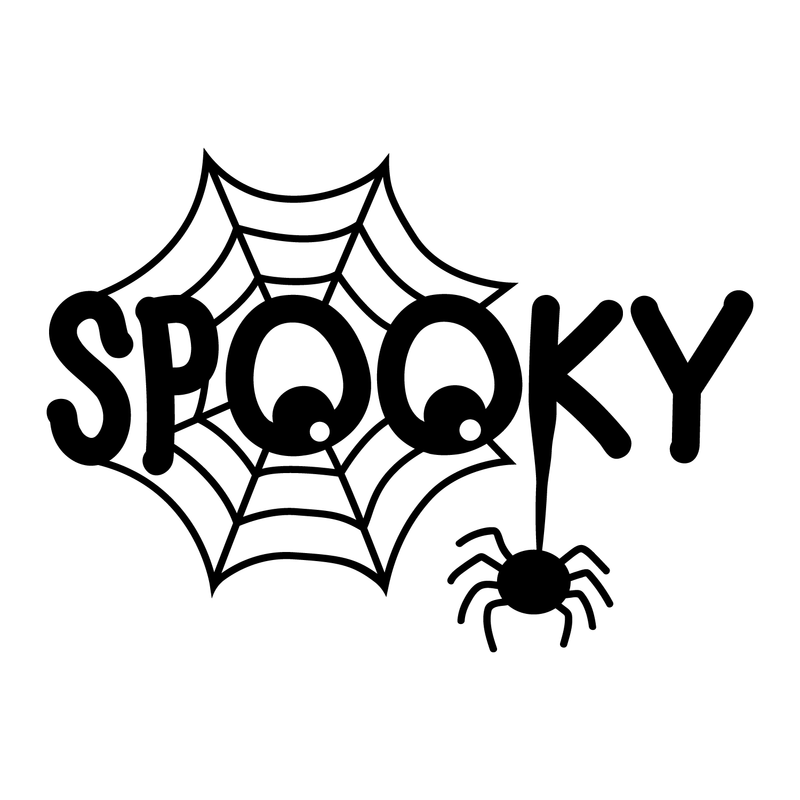 Vinyl Wall Art Decal - Spooky - 22" x 31" - Fun Spiderweb Eyes Halloween Seasonal Decoration Sticker - Teens Adults Indoor Outdoor Wall Door Window Living Room Office Decor 3