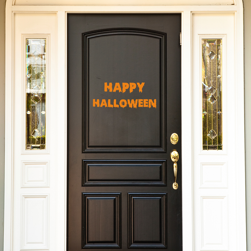 Vinyl Wall Art Decal - Happy Halloween - 9.5" x 23" - Fun Slime Seasonal Greeting Letters Decoration Sticker - Kids Teens Adults Indoor Outdoor Wall Door Window Living Room Office Decor 3