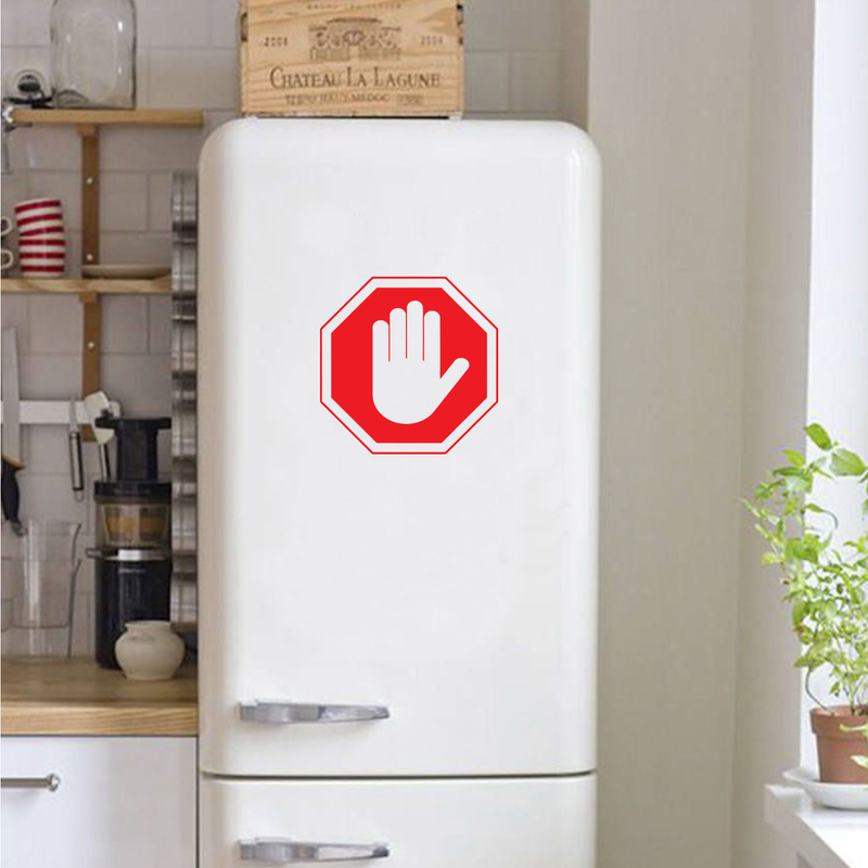 Vinyl Wall Art Decal - Stop Hand Sign - Decals For Home Workplace Off Limits Removable Sticker - Do Not Enter Decor For Business Kitchen Door Window Bedroom Dorm Room 2