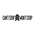 Vinyl Wall Art Decal - Can’t Stop Won’t Stop - 9" x 40" - Urban Modern Quote for Home Living Room Bedroom Sticker - Trendy Peel and Stick Bold Statement for Office Business Workplace Decor 1