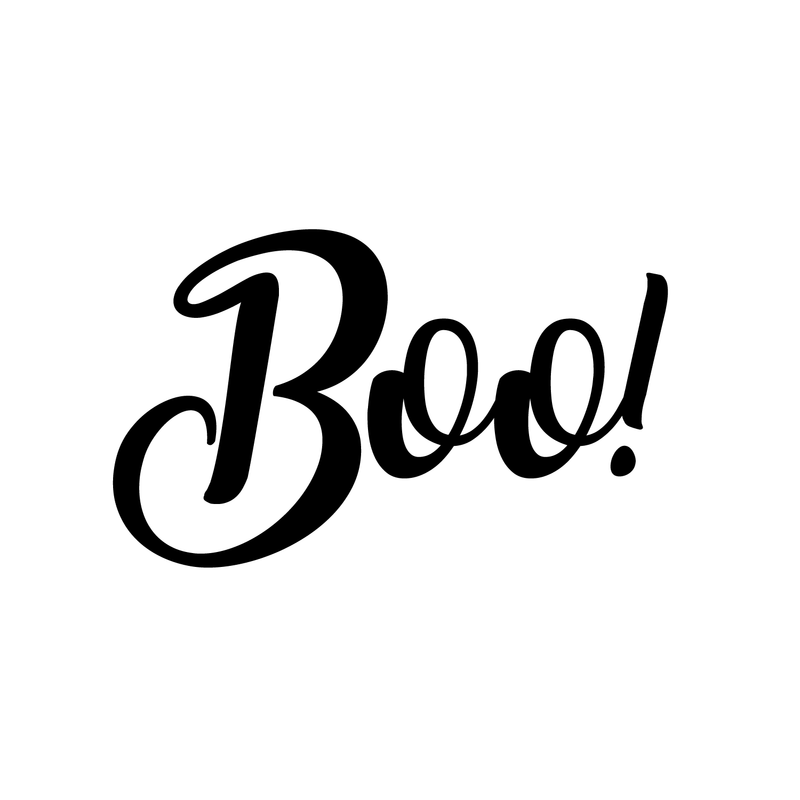 Vinyl Wall Art Decal - Boo - 11.5" x 19" - Fun Brush Lettering Halloween Seasonal Decoration Sticker - Teens Adults Indoor Outdoor Wall Door Window Living Room Office Decor (11.5" x 19"; Black) 2