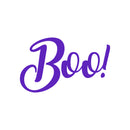 Vinyl Wall Art Decal - Boo - 11.5" x 19" - Fun Brush Lettering Halloween Seasonal Decoration Sticker - Teens Adults Indoor Outdoor Wall Door Window Living Room Office Decor (11.5" x 19"; Purple) 3