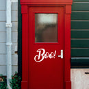 Vinyl Wall Art Decal - Boo - 11.5" x 19" - Fun Brush Lettering Halloween Seasonal Decoration Sticker - Teens Adults Indoor Outdoor Wall Door Window Living Room Office Decor (11.5" x 19"; White) 3