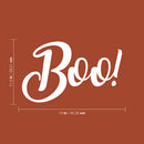 Vinyl Wall Art Decal - Boo - 11.5" x 19" - Fun Brush Lettering Halloween Seasonal Decoration Sticker - Teens Adults Indoor Outdoor Wall Door Window Living Room Office Decor (11.5" x 19"; White) 4