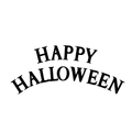Vinyl Wall Art Decal - Happy Halloween - 19" x 40" - Fun Seasonal Greeting Letters Decoration Sticker - Kids Teens Adults Indoor Outdoor Wall Door Window Living Room Office Decor 1