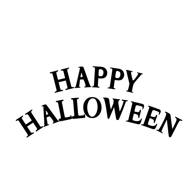 Vinyl Wall Art Decal - Happy Halloween - 19" x 40" - Fun Seasonal Greeting Letters Decoration Sticker - Kids Teens Adults Indoor Outdoor Wall Door Window Living Room Office Decor 1