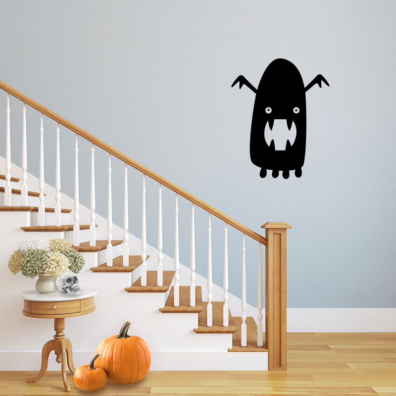 Vinyl Wall Art Decal - Halloween Monster - 20" x 16" - Cute Fun Halloween Seasonal Decoration Sticker - Kids Teens Adults Indoor Outdoor Wall Door Window Living Room Office Decor 3