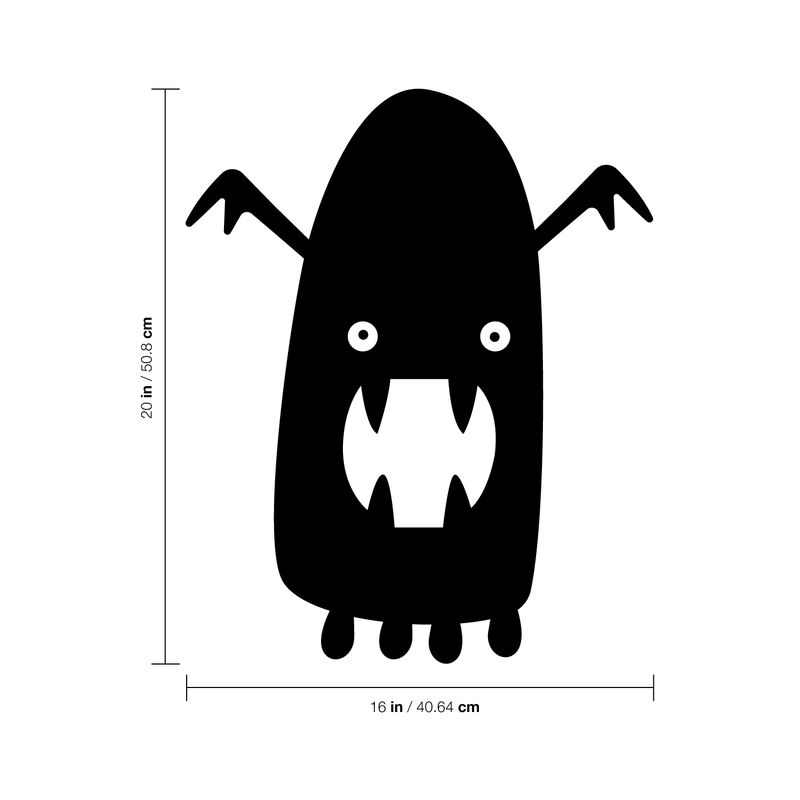 Vinyl Wall Art Decal - Halloween Monster - Cute Fun Halloween Seasonal Decoration Sticker - Kids Teens Adults Indoor Outdoor Wall Door Window Living Room Office Decor 4