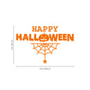 Vinyl Wall Art Decal - Happy Halloween with Spiderweb - 15" x 23" - Fun Halloween Season Decor Sticker - Kids Teens Adults Indoor Outdoor Wall Door Window Living Room Office Decor (15" x 23"; Orange) 4