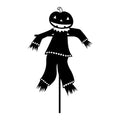 Vinyl Wall Art Decal - Pumpkin Head Scarecrow - Happy Halloween Season Decoration Sticker - Kids Teens Adults Indoor Outdoor Wall Door Window Living Room Office Decor 1