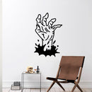 Vinyl Wall Art Decal - Zombie Hand - 31" x 20" - Fun Scary Halloween Seasonal Decoration Sticker - Teens Adults Indoor Outdoor Wall Door Window Living Room Bedroom Home Office Decor 2