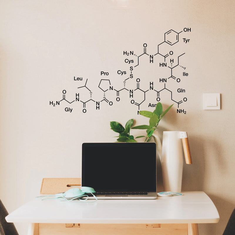 Vinyl Wall Art Decal - Oxytocin Love Hormone - Modern Decals for Home Living Room Bedroom Sticker - Trendy Positive Love Stickers Office Apartment Workplace Decor (18" x 29"; Black) 3