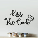 Vinyl Wall Art Decal - Kiss The Cook - Funny Adult Humor Cursive Lettering Quotes Home Bedroom Living Room Wall Decor - Witty Kitchen Dining Room Chef Decor Sticker 3