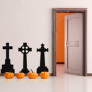 Set of 3 Vinyl Wall Art Decal - Tombstones - 30" x 11" Each - Spooky Halloween Season Decoration Sticker - Kids Teens Adults Indoor Outdoor Wall Door Living Room Bedroom Home Office Apartment Decor 2