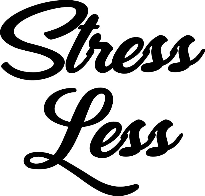 Vinyl Wall Art Decal - Stress Less - 22" x 23" - Inspirational Business Workplace Bedroom Decoration - Teens Adults Motivational Wall Home Office Peel and Stick Inspire Decor 1