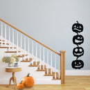 Vinyl Wall Art Decal - 4 Stacked Pumpkins - Spooky Halloween Season Decoration Sticker - Indoor Outdoor Wall Door Living Room Bedroom Home Office Apartment Decor (21" x 80"; Black) 3