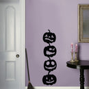 Vinyl Wall Art Decal - 4 Stacked Pumpkins - 21" x 80" - Spooky Halloween Season Decoration Sticker - Indoor Outdoor Wall Door Living Room Bedroom Home Office Apartment Decor (21" x 80"; Black) 2