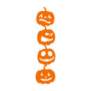 Vinyl Wall Art Decal - 4 Stacked Pumpkins - 21" x 80" - Spooky Halloween Season Decoration Sticker - Indoor Outdoor Wall Door Living Room Bedroom Home Office Apartment Decor (21" x 80"; Orange) 1