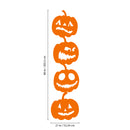 Vinyl Wall Art Decal - 4 Stacked Pumpkins - 21" x 80" - Spooky Halloween Season Decoration Sticker - Indoor Outdoor Wall Door Living Room Bedroom Home Office Apartment Decor (21" x 80"; Orange) 4
