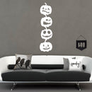Vinyl Wall Art Decal - 4 Stacked Pumpkins - 21" x 80" - Spooky Halloween Season Decoration Sticker - Indoor Outdoor Wall Door Living Room Bedroom Home Office Apartment Decor (21" x 80"; White) 2