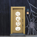 Vinyl Wall Art Decal - 4 Stacked Pumpkins - 21" x 80" - Spooky Halloween Season Decoration Sticker - Indoor Outdoor Wall Door Living Room Bedroom Home Office Apartment Decor (21" x 80"; White) 4