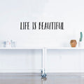 Vinyl Art Wall Decal - Life Is Beautiful - Motivational Bedroom Living Room Office Life Quotes - Inspire Positive Home Workplace Apartment Door Sticker Decals 2