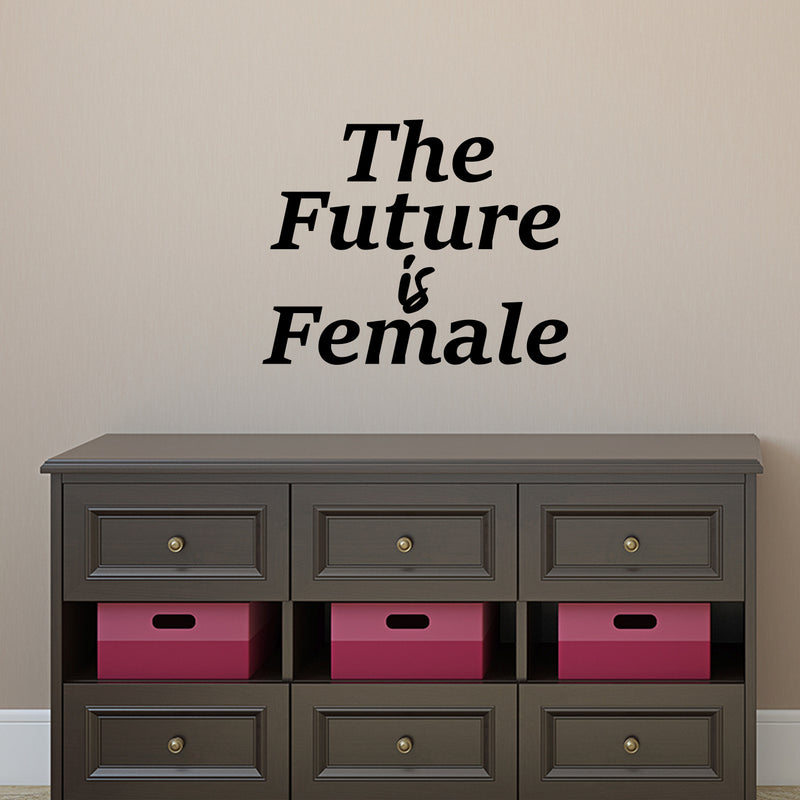 Vinyl Art Wall Decal - The Future is Female - 18. Inspirational Women’s Bedroom Living Room Office Quotes - Modern Empowerment Home Workplace Apartment Door Decals (18.5" x 23"; Black) 2