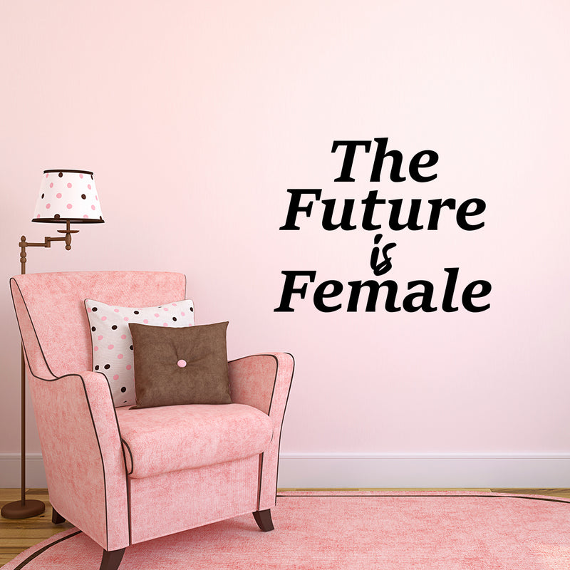 Vinyl Art Wall Decal - The Future is Female - 18. Inspirational Women’s Bedroom Living Room Office Quotes - Modern Empowerment Home Workplace Apartment Door Decals (18.5" x 23"; Black) 3