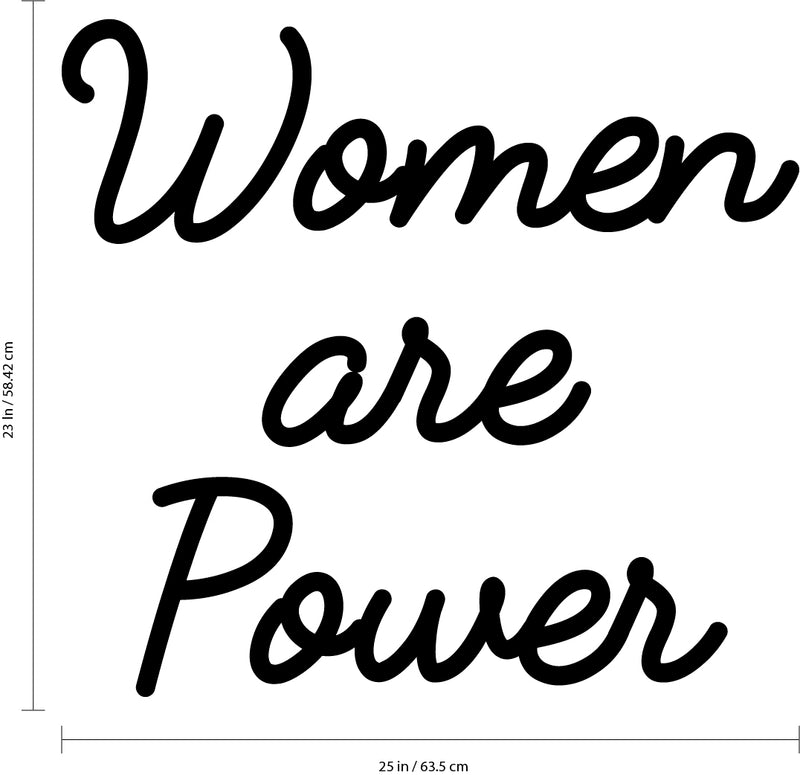 Vinyl Wall Art Decal - Women are Power - 23" x 25" - Women Empowerment Workplace Bedroom Apartment Decor Decals - Modern Female Inspirational Home Living Room Office Quotes 4