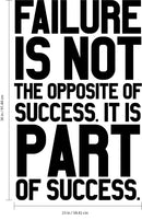 Vinyl Wall Art Decal - Failure is Not The Opposite of Success - 36" x 23" - Inspirational Workplace Bedroom Apartment Decor Decals - Positive Indoor Outdoor Home Living Room Office Quotes 4