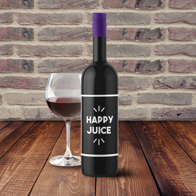 Thank You Wine Bottle Vinyl Sticker Decal - Happy Juice - Unique Party Favor Holiday Season Family Reunion Employee Appreciation Gift 1