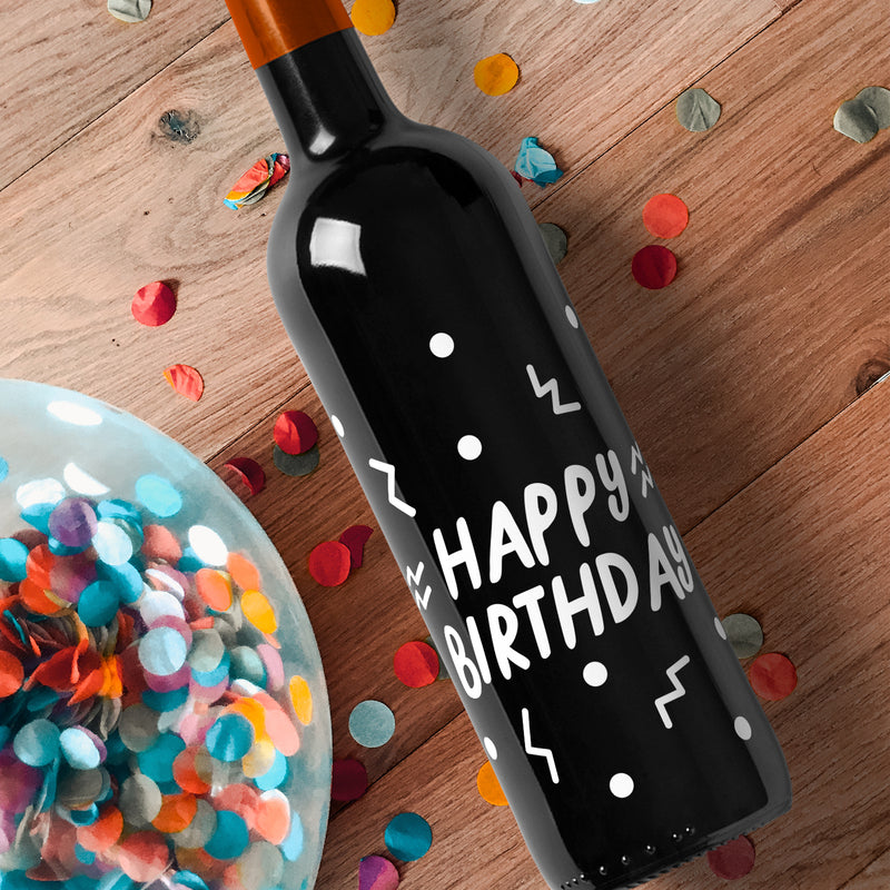 Thank You Wine Bottle Vinyl Sticker Decal - Happy Birthday - Unique Party Favor Holiday Season Family Reunion Employee Appreciation Gift 3