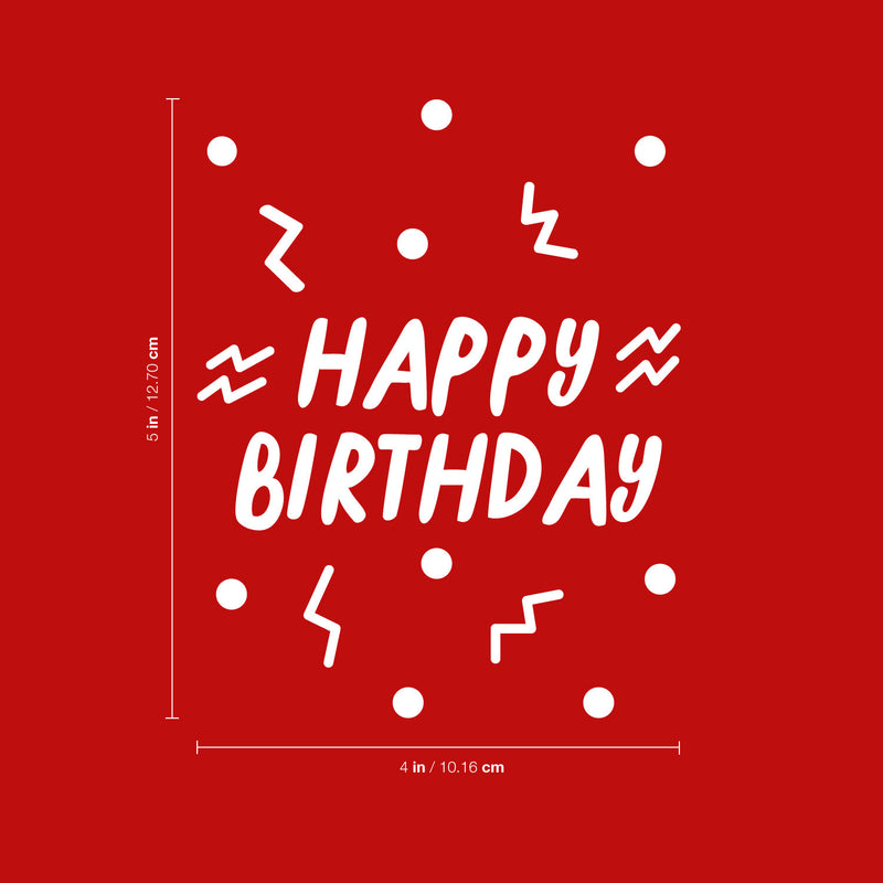 Thank You Wine Bottle Vinyl Sticker Decal - Happy Birthday - 5" x 4" - Unique Party Favor Holiday Season Family Reunion Employee Appreciation Gift 4