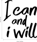 Vinyl Wall Art Decal - I Can and I Will - 5" x 4.5" - Motivational Encouraging Laptop Skin Car Bumper Luggage Window Computer Decals - Inspirational Home Bedroom Office Apartment Quotes 4