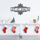 Vinyl Wall Art Decal - Let It Snow - 20" x 33" - Christmas Seasonal Holiday Decoration Sticker - Indoor Outdoor Window Home Living Room Bedroom Apartment Office Door Decor (20" x 33"; Black) 2