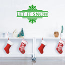 Vinyl Wall Art Decal - Let It Snow - 20" x 33" - Christmas Holiday Seasonal Decoration Sticker - Indoor Outdoor Window Home Living Room Bedroom Apartment Office Door Decor (20" x 33"; Green) 1