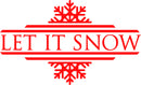 Vinyl Wall Art Decal - Let It Snow - 20" x 33" - Christmas Holiday Seasonal Decoration Sticker - Indoor Outdoor Window Home Living Room Bedroom Apartment Office Door Decor (20" x 33"; Red) 2