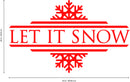 Vinyl Wall Art Decal - Let It Snow - 20" x 33" - Christmas Holiday Seasonal Decoration Sticker - Indoor Outdoor Window Home Living Room Bedroom Apartment Office Door Decor (20" x 33"; Red) 3