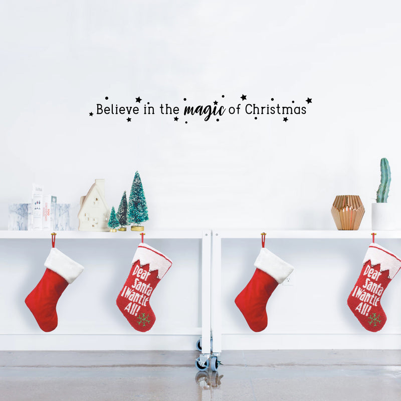 Vinyl Wall Art Decal - Believe In The Magic Of Christmas - Christmas Seasonal Decoration Sticker - Indoor Outdoor Home Office Wall Door Window Bedroom Workplace Decor Decals 3