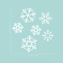 Set of 6 Vinyl Wall Art Decal - Snowflakes - From Each - Christmas Seasonal Decoration Sticker - Indoor Outdoor Home Office Wall Door Window Bedroom Luggage Decor Decals 3