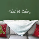 Vinyl Wall Art Decal - Let It Snow Snowflakes - 6" x 23" - Christmas Holiday Seasonal Decoration Sticker - Indoor Outdoor Home Office Wall Door Window Bedroom Workplace Decor Decals (6" x 23"; White) 3
