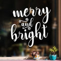 Vinyl Wall Art Decal - Merry and Bright - 21" x 21" - Christmas Seasonal Decoration Sticker - Indoor Outdoor Home Office Wall Door Window Bedroom Workplace Decor Decals (21" x 21"; White) 1