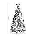 Vinyl Wall Art Decal - Circles and Stars Christmas Tree - Seasonal Holiday Decor Sticker - Indoor Outdoor Home Office Wall Door Window Bedroom Workplace Decals (36" x 20"; Green) 4