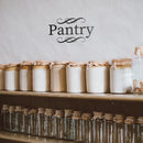 Vinyl Wall Art Decal - Pantry - 5" x 9" - Cursive Lettering Food Cupboard Storeroom Label for Home Dining Room Kitchen Sticker Decor - Modern Apartment Peel and Stick Adhesive Decals 2