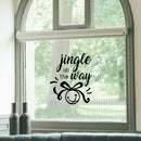 Vinyl Wall Art Decal - Jingle All The Way - 18" x 22.5" - Christmas Seasonal Holiday Decoration Sticker - Indoor Outdoor Home Office Wall Door Window Bedroom Workplace Decals (18" x 22.5"; Black) 4