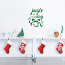 Vinyl Wall Art Decal - Jingle All The Way - 18" x 22.5" - Christmas Seasonal Holiday Decoration Sticker - Indoor Outdoor Home Office Wall Door Window Bedroom Workplace Decals (18" x 22.5"; Green) 4