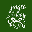 Vinyl Wall Art Decal - Jingle All The Way - 18" x 22.5" - Christmas Seasonal Holiday Decoration Sticker - Indoor Outdoor Home Office Wall Door Window Bedroom Workplace Decals (18" x 22.5"; White) 2