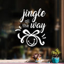 Vinyl Wall Art Decal - Jingle All The Way - 18" x 22.5" - Christmas Seasonal Holiday Decoration Sticker - Indoor Outdoor Home Office Wall Door Window Bedroom Workplace Decals (18" x 22.5"; White) 3